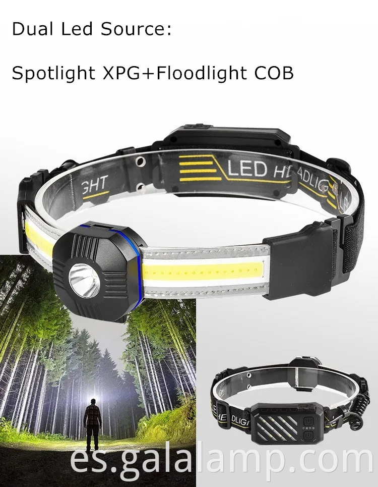 Faros delanteros LED de mazorca ultra brillo con carga USB-C por aventuras